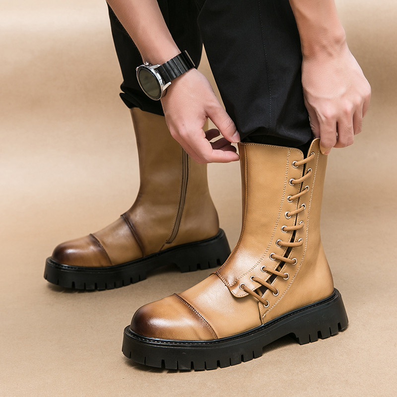 Nové ležérne Chelsea čižmy pre mužov s hrubým podpätkom, nazúvacie biznis topánky pre mužov, členkové čižmy, módne luxusné dizajnérske dámske zipsové krátke čižmy