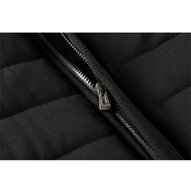 Muška topla jakna Zimski kaputi Vjetrovka s krznenim ovratnikom Pamučno podstavljeni anorak Debeli crni kaput Muška ležerna jakna od flisa Muškarci