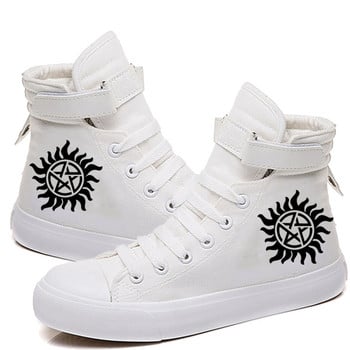 Τηλεοπτική εκπομπή Supernatural Lace-up Sneakers Casual Canvas Shoes