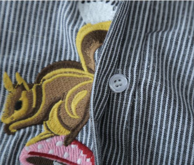 Dámske vintage ležérne blúzky s dlhým rukávom a šik výšivkou, 100% bavlna, vintage štýl, topy a blúzky