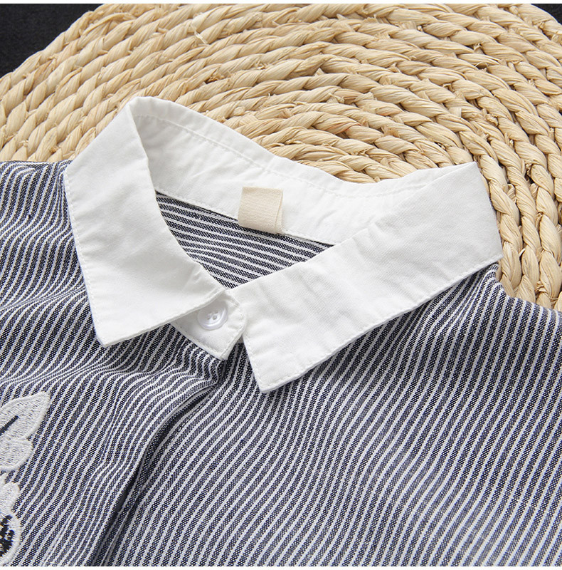 Dámske vintage ležérne blúzky s dlhým rukávom a šik výšivkou, 100% bavlna, vintage štýl, topy a blúzky