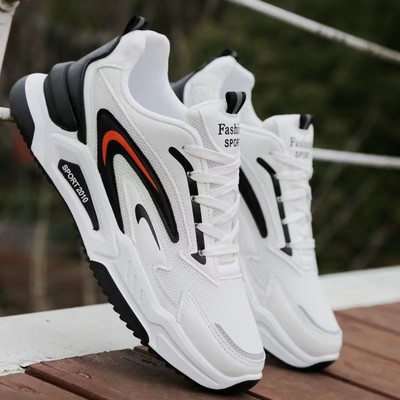 Pantofi pentru bărbați 2022, adidași albi noi, pantofi casual cu plasă goală la modă, pantofi de alergare ușoare, respirabili, rezistenți la uzură, în aer liber