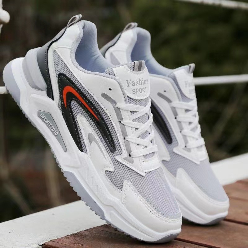 Pantofi pentru bărbați 2022, adidași albi noi, pantofi casual cu plasă goală la modă, pantofi de alergare ușoare, respirabili, rezistenți la uzură, în aer liber