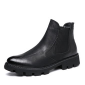 Cizme chelsea în stil britanic pentru bărbați pantofi din piele de vacă pentru petrecerea timpului liber în aer liber toamnă iarnă platformă bottes homme glezna bota masculină
