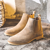 Didžiosios Britanijos dizainas vyriški madingi didelio dydžio chelsea batai orui pralaidūs karvės odos batai platforminiai batai botas de hombre