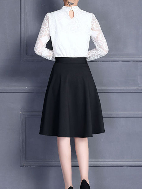 Moteriškas paprastas sijonas Vasaros šortai Sijonas mados universalus mokyklinis klostuotas laisvalaikis mini čiuožėjas plius dydis pūkuotas platėjantis sijonas