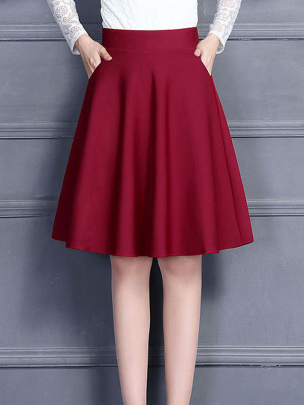 Moteriškas paprastas sijonas Vasaros šortai Sijonas mados universalus mokyklinis klostuotas laisvalaikis mini čiuožėjas plius dydis pūkuotas platėjantis sijonas