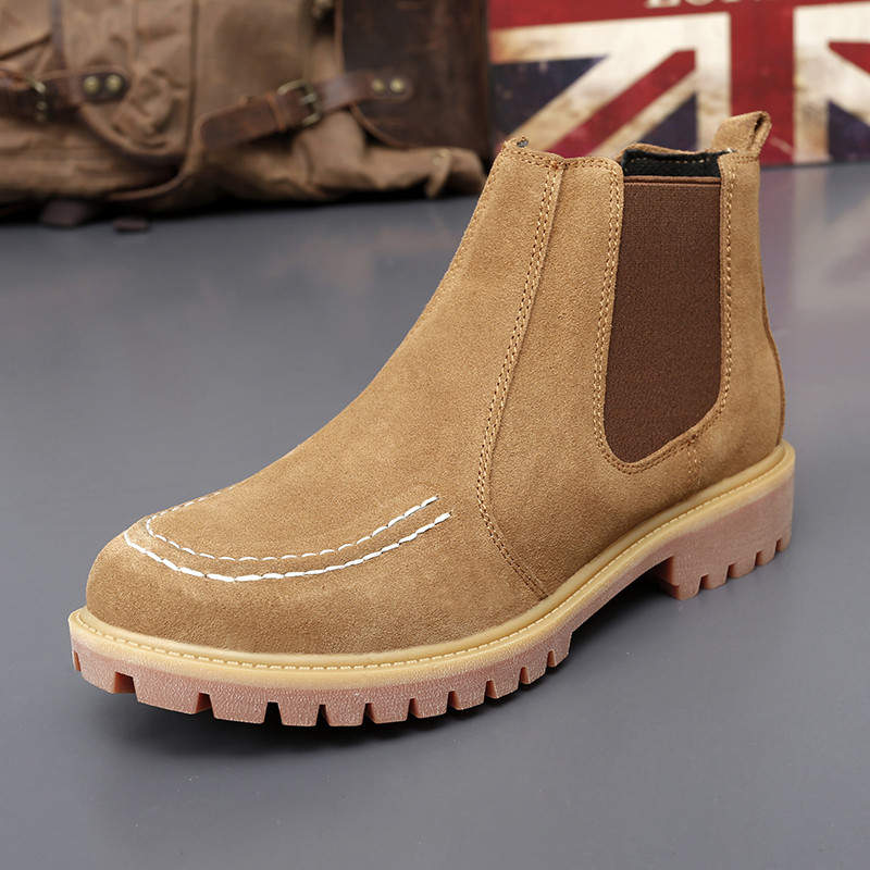 Cizme Chelsea pentru bărbați, clasice, retro, vintage, pentru petrecere de nuntă, cu glezne, cizme scurte din piele
