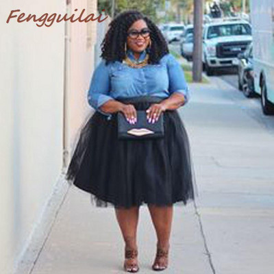 Tutu de vară plisat Plus Marime Mari Petrecere Stradă Casual Femei Rochie de bal Fusta Dans Alb Roz Verde Negru Gri Gras