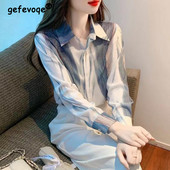 Naiste gradienttrükiga Harajuku nööbiga särk Kevad-sügis Korea mood pikkade varrukatega pluus Reväär lahtised tänavarõivad pluusid