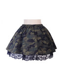 Stil militar de vară Femei deasupra genunchiului Mini camuflaj Fusta ocazională Fusta camo pentru femei Dantela Costum de Halloween Plus Size S-6XL