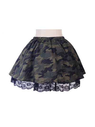 Stil militar de vară Femei deasupra genunchiului Mini camuflaj Fusta ocazională Fusta camo pentru femei Dantela Costum de Halloween Plus Size S-6XL