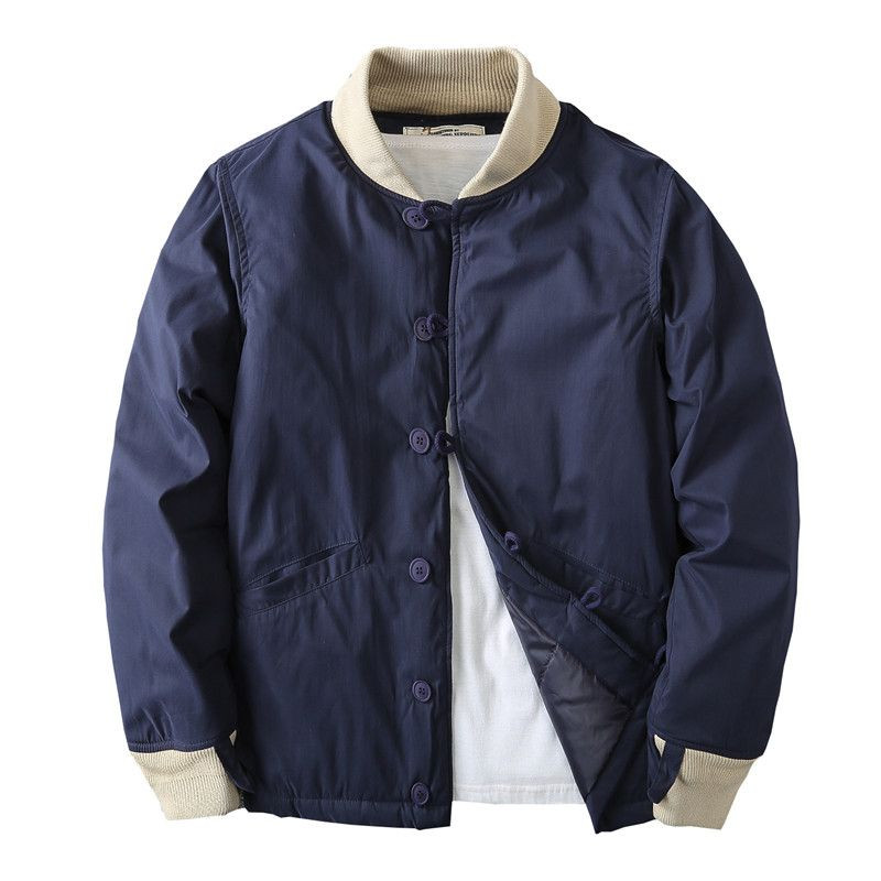 Američka nova jesen/zima 2023., deblja bejzbolska uniforma, muška ležerna prošivena jakna na kopčanje, topla japanska estetska parka