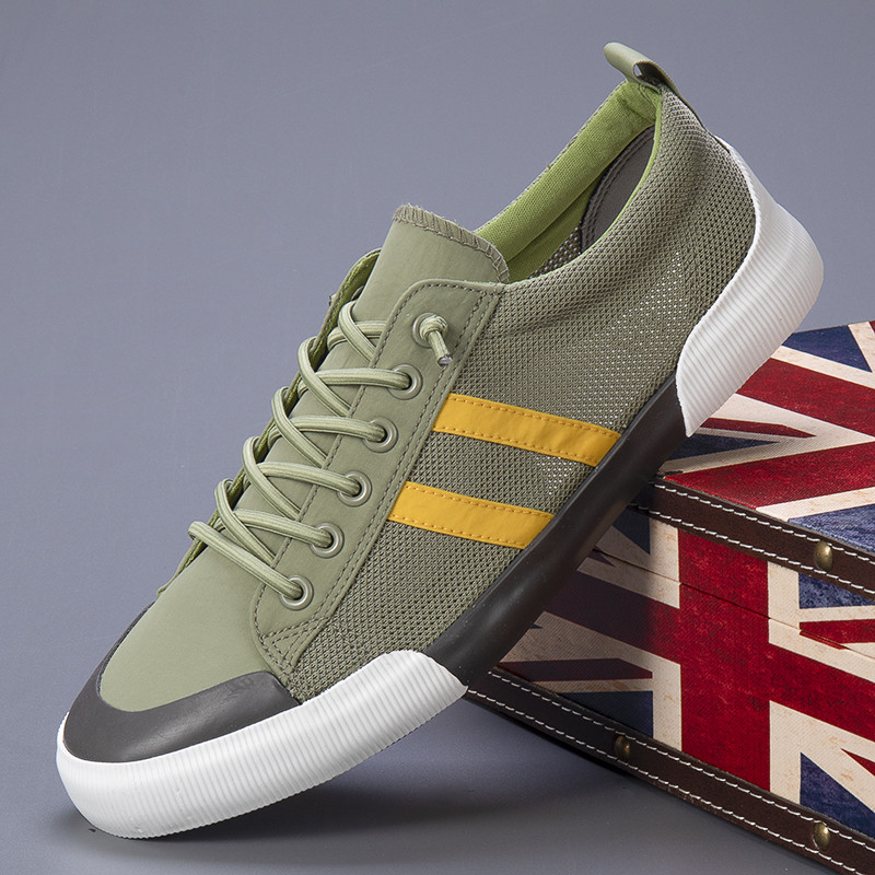 Ljetne cipele za rekreaciju 2024. Prozračne udobne ravne cipele Vulkanizirane cipele Muške cipele Niske platnene cipele s ekranom za pomoć