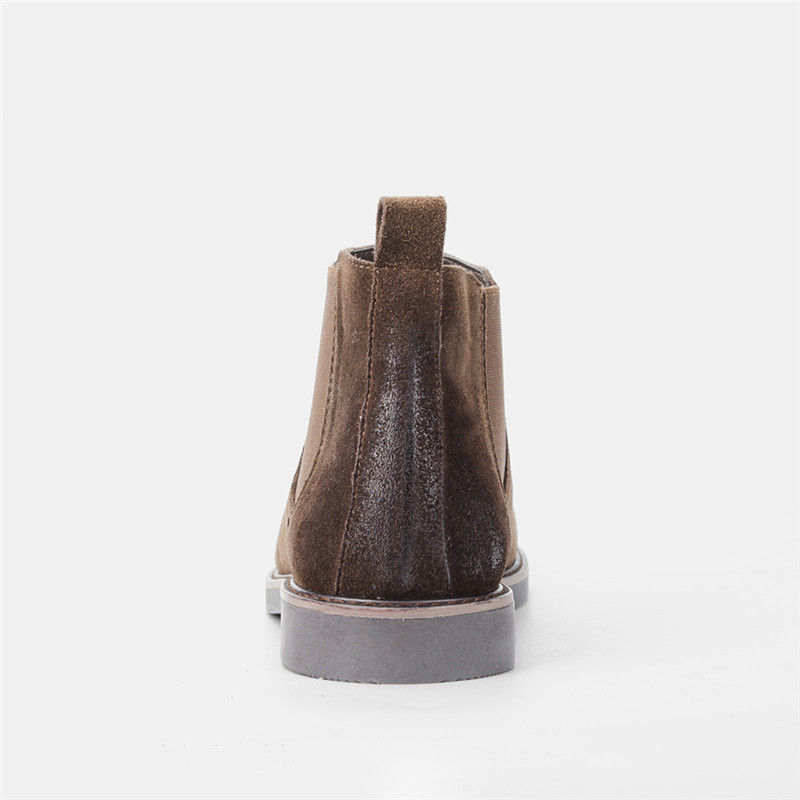 Yomior 2021, proljeće, vintage, poslovne muške cipele za ležernu upotrebu, kvalitetne britanske gležnjače od kravljeg antilopa, modne Chelsea čizme, šiljati vrh