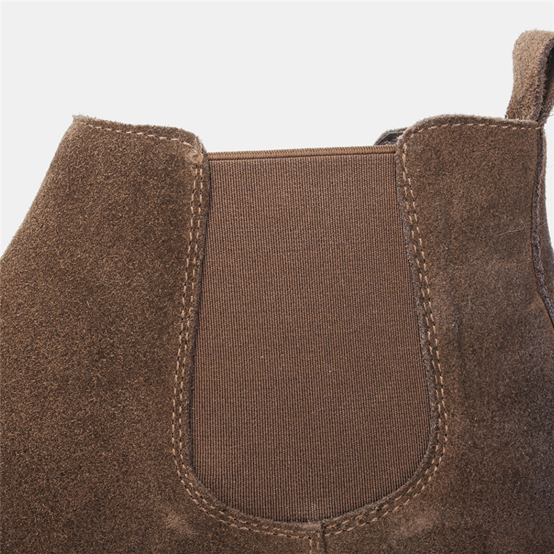 Yomior 2021, proljeće, vintage, poslovne muške cipele za ležernu upotrebu, kvalitetne britanske gležnjače od kravljeg antilopa, modne Chelsea čizme, šiljati vrh