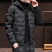 Δημοφιλές Bomber Jacket Μακρύ μανίκι Keep Warm Thicken ίσιο παλτό με κουκούλα
