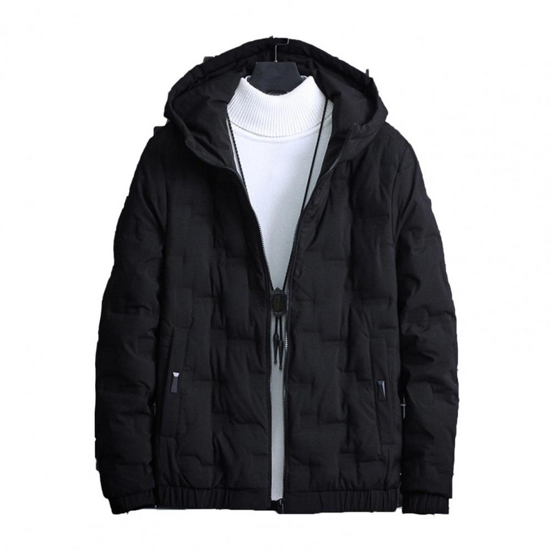 Populárna bomber bunda s dlhým rukávom, zahriata, s rovným lemom a kapucňou