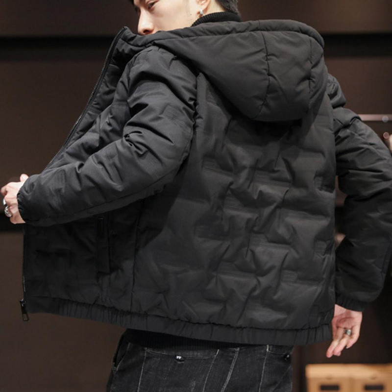 Populárna bomber bunda s dlhým rukávom, zahriata, s rovným lemom a kapucňou