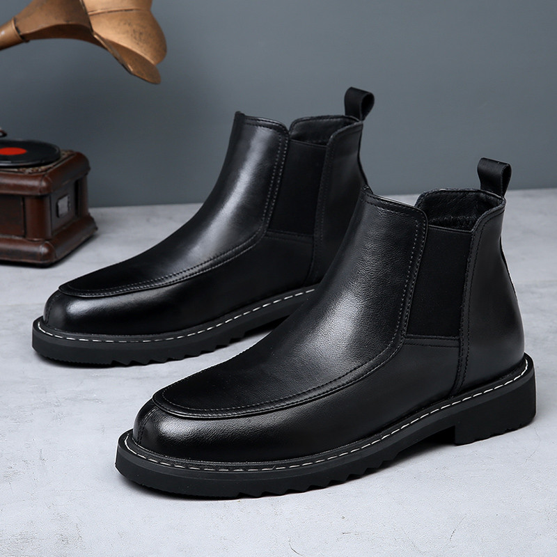 Cizme din de marcă de lux pentru bărbați în stil britanic, 2023, pentru bărbați noi, cizme casual cu platformă, antiderapante, respirabile