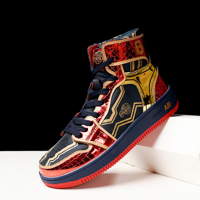 Ανδρικά παπούτσια Νέα ψηλά παπούτσια Bright Face Casual Παπούτσια Αντιολισθητικά Παπούτσια με χοντρή σόλα που αναπνέουν Βουλκανιζέ παπούτσια Μόδα αθλητικά παπούτσια