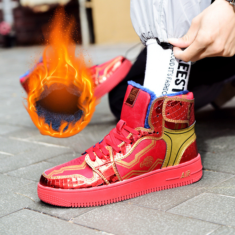 Ανδρικά παπούτσια Νέα ψηλά παπούτσια Bright Face Casual Παπούτσια Αντιολισθητικά Παπούτσια με χοντρή σόλα που αναπνέουν Βουλκανιζέ παπούτσια Μόδα αθλητικά παπούτσια