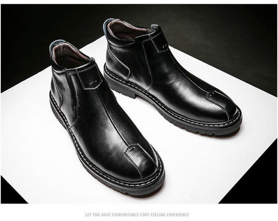 Veličina 38-44 Nove vintage muške ležerne čizme Modna muška obuća za slobodno vrijeme Britanski dizajner Gležnjače kratke cipele za slobodno vrijeme A018