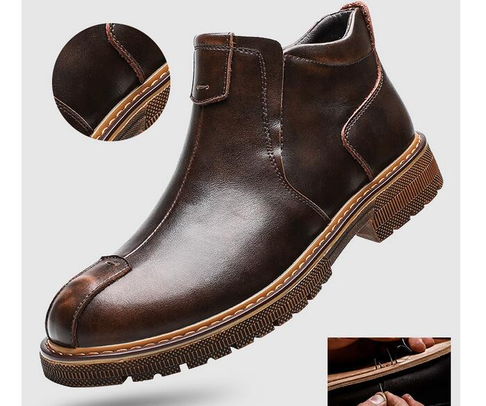 Veličina 38-44 Nove vintage muške ležerne čizme Modna muška obuća za slobodno vrijeme Britanski dizajner Gležnjače kratke cipele za slobodno vrijeme A018