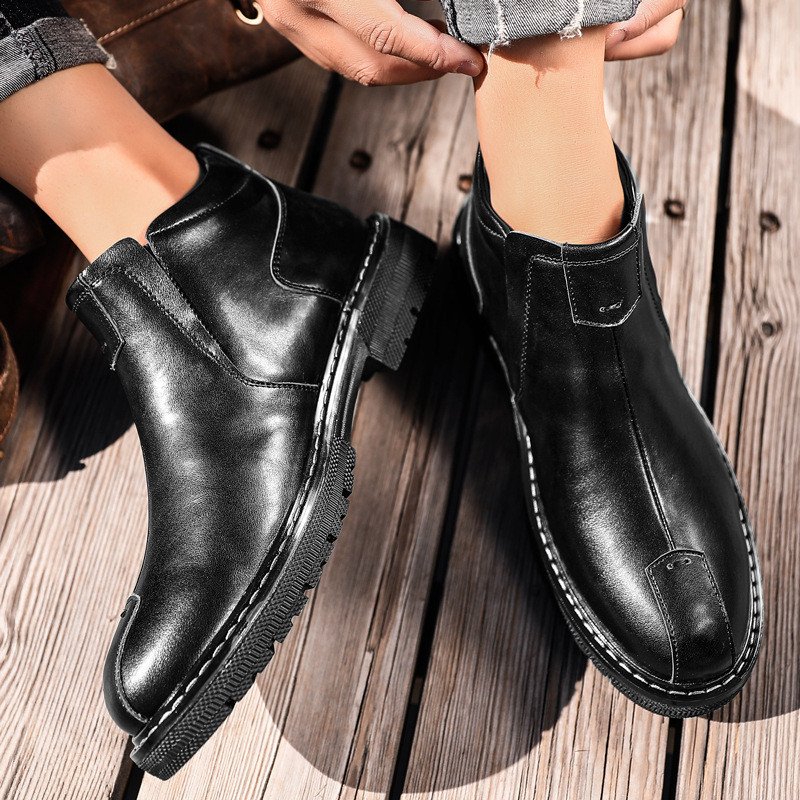 Veličina 38-44 Nove vintage muške ležerne čizme Modna muška obuća za slobodno vrijeme Britanski dizajner Gležnjače kratke cipele za slobodno vrijeme A018