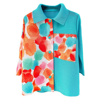 Корейска елегантна плисирана жилетка с дълъг ръкав, яке с дълъг ръкав за дамски ризи Мода Голяма луксозна блуза 2023 г.