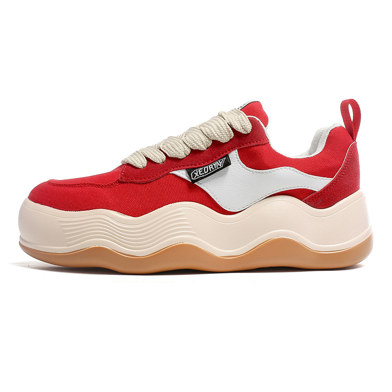 Modne muške cipele od crvenog platna za 2023., ulične tenisice s platformom, muške uniseks dizajnerske ležerne vulkanizirane cipele, muške tenis lona masculino