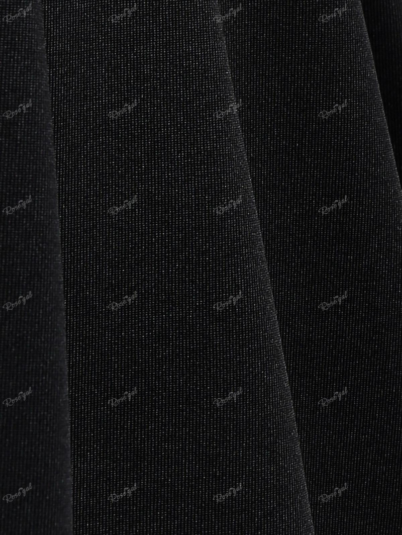 ROSEGAL Velike crne suknje s kopčama Ženske ležerne, jednobojne mini suknje s elastičnim strukom, jednobojne.