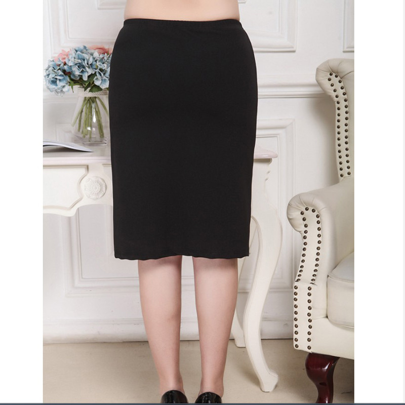 Fusta Babbytoro Dimensiune mare Pentru Femei Birou Vara Fusta Wrap Bumbac Modal Negru 8xl 7xl 6xl 5xl Dama Feminino Xl Primavara