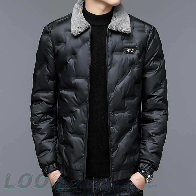 Ανδρικό μοντέρνο ζεστό χοντρό χειμωνιάτικο παλτό casual και κομψό πουκάμισο γιακά ελαφρύ βαμβακερό σακάκι κορεατικής έκδοσης κοντό στυλ