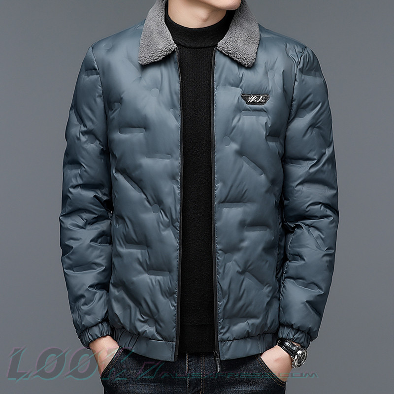 Ανδρικό μοντέρνο ζεστό χοντρό χειμωνιάτικο παλτό casual και κομψό πουκάμισο γιακά ελαφρύ βαμβακερό σακάκι κορεατικής έκδοσης κοντό στυλ