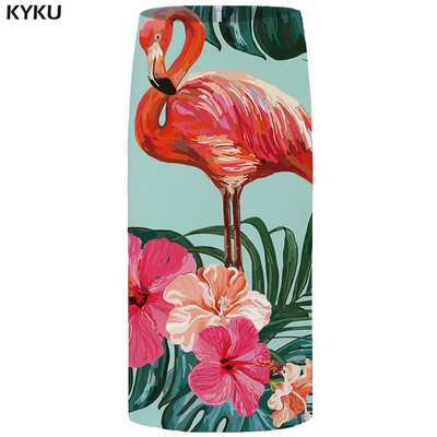 KYKU brändi graafilised seelikud naistele sinised plusssuurused vanad vabaaja Harajuku 3D prinditud pliiats Seksikad naiste seelikud Naiste naljakad