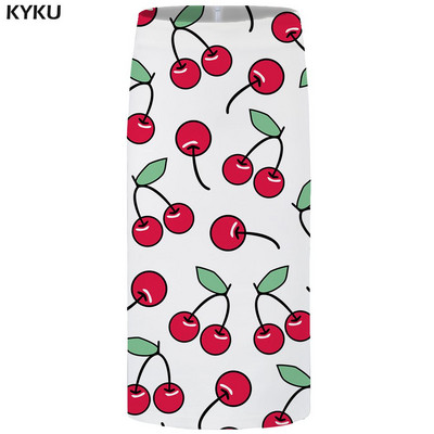 KYKU brändi graafilised seelikud naistele sinised plusssuurused vanad vabaaja Harajuku 3D prinditud pliiats Seksikad naiste seelikud Naiste naljakad