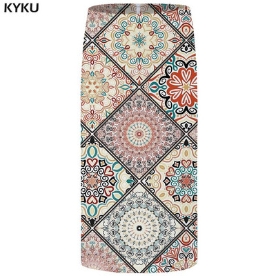 KYKU brändi graafilised seelikud naistele sinised plusssuurused vanad vabaaja Harajuku 3D prinditud pliiats Seksikad naiste seelikud Naiste naljakad