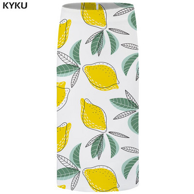 KYKU brändi graafilised seelikud naistele sinised plusssuurused vanad vabaaja Harajuku 3D prinditud pliiats Seksikad naiste seelikud Naiste naljakad