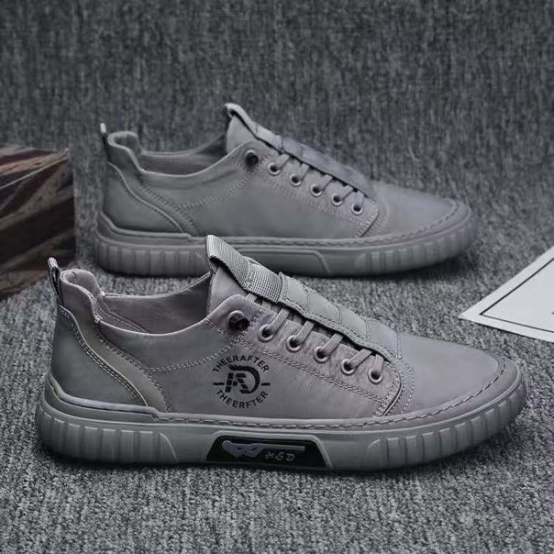 Pantofi de mers ocazional pentru bărbați Papuci plat respirabili Pantofi de pânză pentru bărbați Pantofi de cauciuc Vară