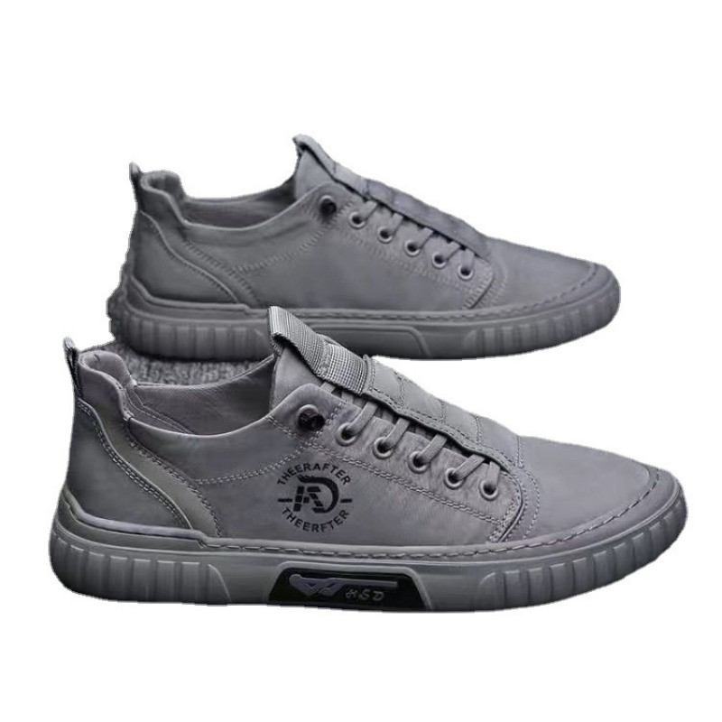 Pantofi de mers ocazional pentru bărbați Papuci plat respirabili Pantofi de pânză pentru bărbați Pantofi de cauciuc Vară