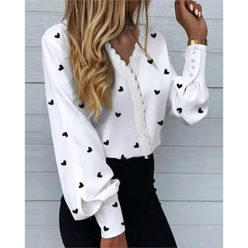 Γυναικεία μπλούζα γραφείου μόδας 2023 Hot εκπτώσεις Vintage casual σιφόν γραφείου Γυναικεία ανοιχτή βελονιά πουκάμισο μανίκι Γυναικείο κανονικό λεπτό πουκάμισο