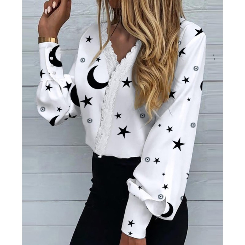 Modna uredska ženska bluza 2023. Hot Sales Vintage ležerna šifonska uredska ženska košulja s rukavima s otvorenim šavovima Ženska obična uska košulja