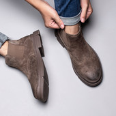 Nove muške čizme od kože protiv klizanja Britanske modne muške čizme Botas Hombre Cuero Botina Masculina Botte Homme Schoenen Man