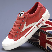 Μόδα Φθινοπωρινό Κόκκινο Skateboard Ανδρικά αθλητικά παπούτσια Χαμηλού κοψίματος Ανδρικά αθλητικά παπούτσια Καμβάς που αναπνέουν Βουλκανιζέ Παπούτσια Ανδρικά skate homme