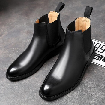 Ανδρικές κλασικές ρετρό  μπότες Chelsea Ανδρικές μπότες αστραγάλου μόδας Ανδρικές μπότες casual βρετανικού στυλ ψηλά παπούτσια