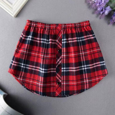 Košulja Lažni porub Odvojiva donja suknja Pamuk Plus veličina 5XL Nepravilna suknja Rep Bluza Rub Dodaci Karirane prugeMini suknja