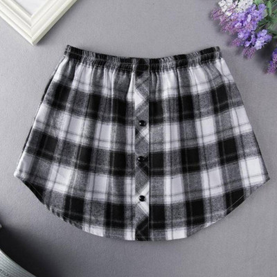 Košulja Lažni porub Odvojiva donja suknja Pamuk Plus veličina 5XL Nepravilna suknja Rep Bluza Rub Dodaci Karirane prugeMini suknja