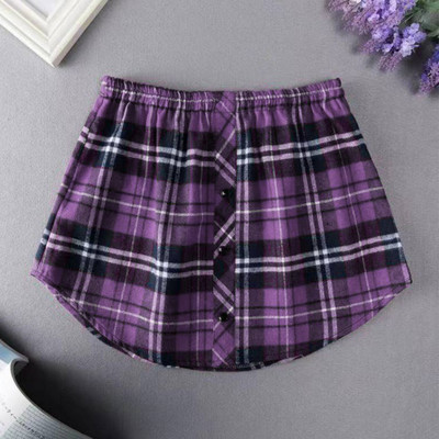 Košulja Lažni porub Odvojiva donja suknja Pamuk Plus veličina 5XL Nepravilna suknja Rep Bluza Rub Dodaci Karirane prugeMini suknja