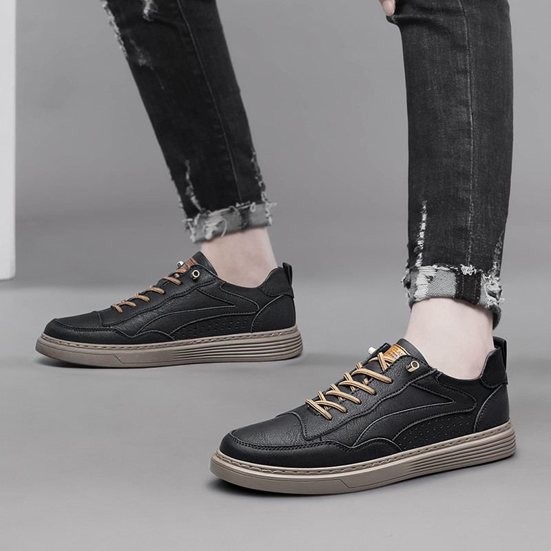 Pantofi respirabili de primăvară Pantofi din piele Pantofi Oxford Pantofi de sport Curea elastică Pantofi de exterior Pantofi ocazionali de mers pentru bărbați